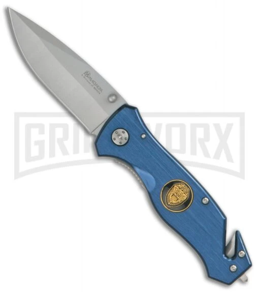 Boker Magnum To Serve & Protect L.E. Liner Lock Knife (4.75" Satin) 01MB365 -AKC Knife Shop boker magnum to serve and protect LE BOM365 BHQ 40379 er large