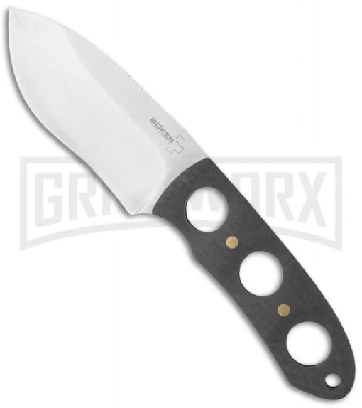 Boker Plus Fitz Carbon Fiber Neck Knife - Satin Plain -AKC Knife Shop boker plus fitz 02bo278 large