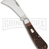 Boker Plus Hawkbill Slip Joint Pocket Knife 4" Brown Bone 01BO207 -AKC Knife Shop boker plus hawkbill brown bone BOP01651 BHQ 40401 er large