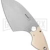 Boker Plus SanYouGo White Fixed Blade Knife - Satin Plain -AKC Knife Shop boker plus sanyougo white micarta 03bo052 large