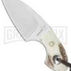 Boker VoxKnives Gnome Stag Fixed Blade Knife - Satin Plain -AKC Knife Shop boker voxknives gnome stag 02bo268 large