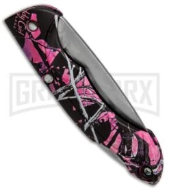 Buck Knives Buck Nano Bantam Pink Muddy Girl Camo Folding Knife - Satin Plain -AKC Knife Shop buck nano bantam pink muddy girl 0283cms31 b BHQ 35347 er side large