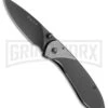 Buck Knives Buck Nobleman Gray Stainless Steel Folding Knife - Gray Plain -AKC Knife Shop buck nobleman 327tts b large