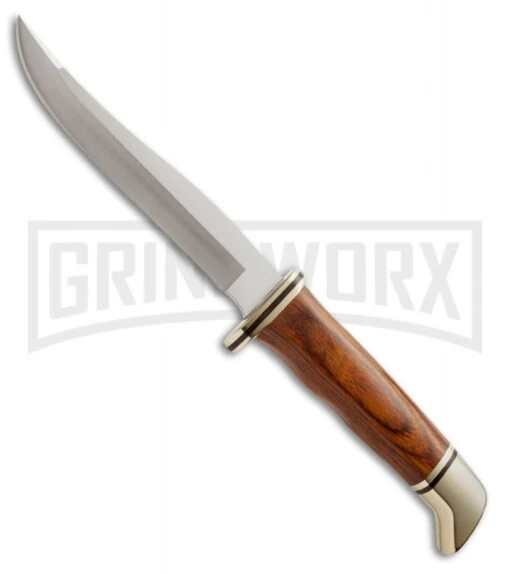 Buck Knives Buck 105 Pathfinder Dymondwood Fixed Blade Knife - Satin Plain -AKC Knife Shop buck pathfinder 0105brs b large