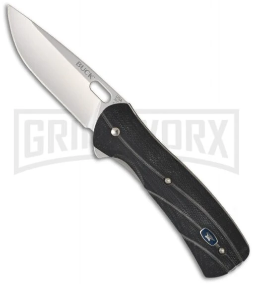 Buck Knives Buck Vantage Pro 347 Large Folding Knife - Satin Plain -AKC Knife Shop buck vintage pro 0347bks b cat3218 large