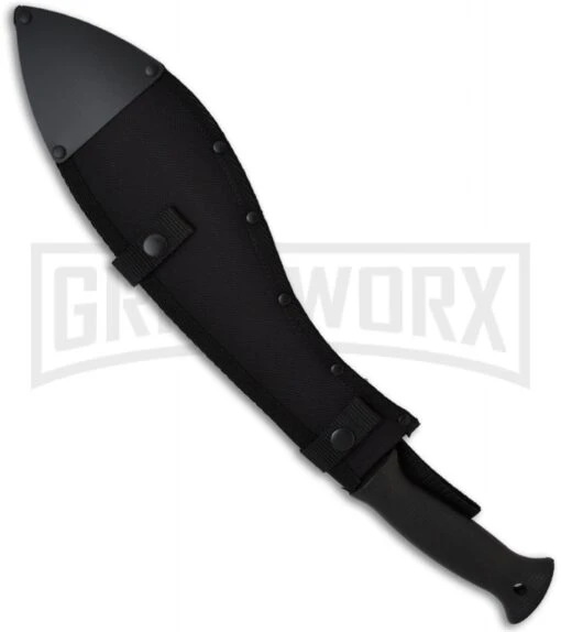 Cold Steel 13" Kukri Machete Knife - Black Plain -AKC Knife Shop cold steel kukri machete 97kms sheath large