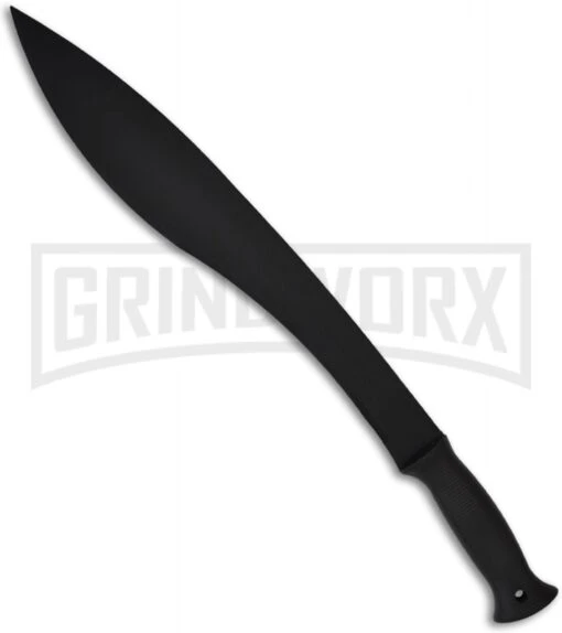 Cold Steel 17" Magnum Kukri Machete Knife - Black Plain -AKC Knife Shop cold steel magnum kukri machete 97mkm large