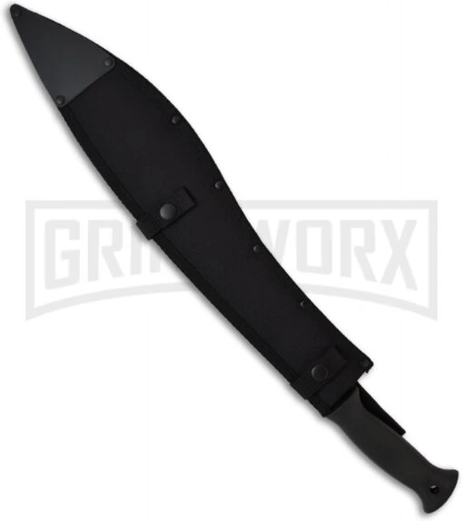 Cold Steel 17" Magnum Kukri Machete Knife - Black Plain -AKC Knife Shop cold steel magnum kukri machete 97mkm sheath large