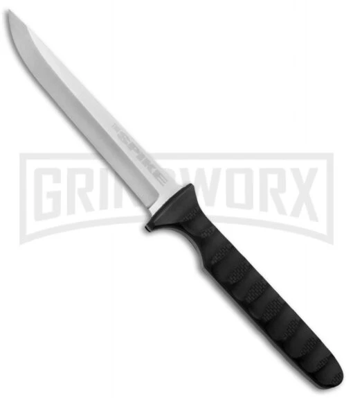 Cold Steel Drop Point Spike Fixed Blade Knife - Satin Plain -AKC Knife Shop cold steel spike drop point large