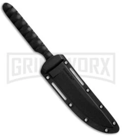 Cold Steel Drop Point Spike Fixed Blade Knife - Satin Plain -AKC Knife Shop cold steel spike drop point sheath large