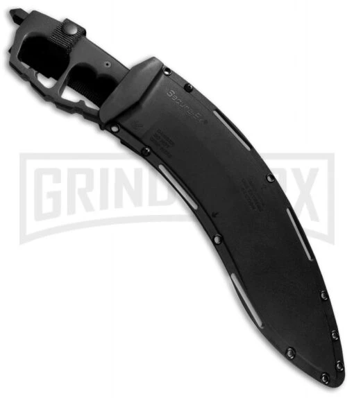 Cold Steel Chaos Kukri Trench Knife (12.5" Black) 80NTK -AKC Knife Shop cold steel0 80ntk kukri sheath jm large