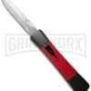 AKC Concord Black/Red OTF Automatic Knife - Dagger Satin Plain -AKC Knife Shop concord black red insert polished d large