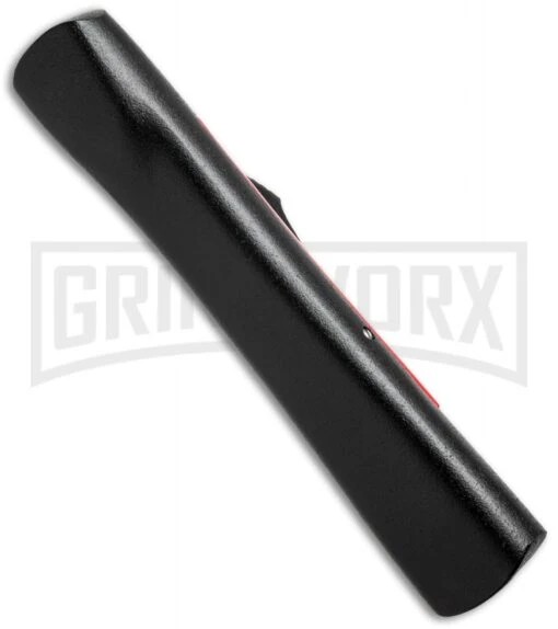 AKC Concord Black/Red OTF Automatic Knife - Dagger Satin Plain -AKC Knife Shop concord black red insert polished d side large