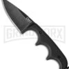 CRKT Folts Minimalist Drop Point Neck Knife - Stonewash Black Plain -AKC Knife Shop crkt 2384k cm large