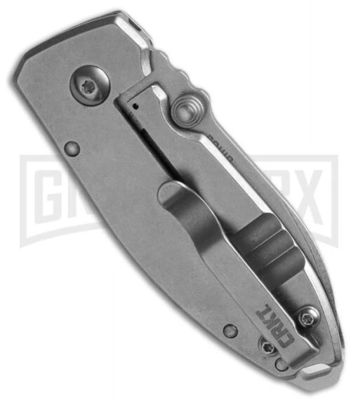 CRKT Squid Folding Knife - Stonewash Plain -AKC Knife Shop crkt 2490 burnley squid side jm large