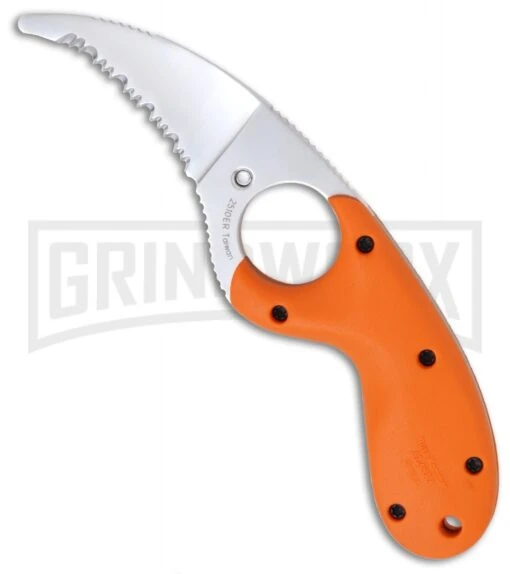 CRKT Kommer Orange Bear Claw Fixed Blade Knife - Satin Plain -AKC Knife Shop crkt 2510er orange bear claw large