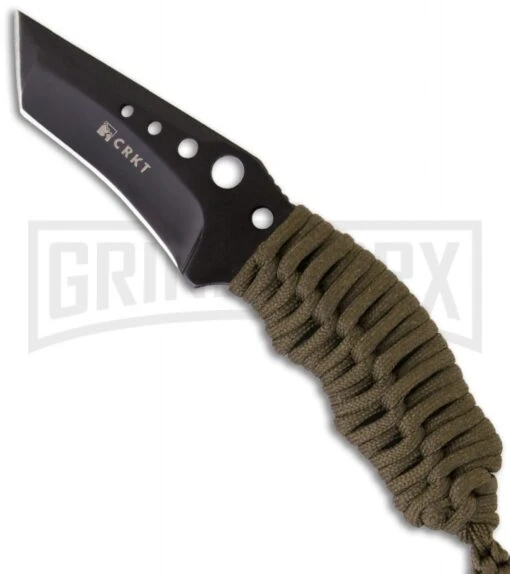 CRKT Crawford N.E.C.K. Fixed Blade Knife - Black Plain -AKC Knife Shop crkt crawford neck 2030cw large