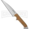 CRKT C/K Dragon Desert Tan Fixed Blade Knife - Satin Plain -AKC Knife Shop crkt fixed 2010d c k dragon large