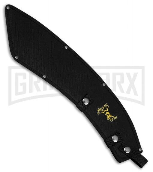 Elk Ridge Curve Black Rubber Machete 15.25" - Black Plain -AKC Knife Shop elk ridge curve machete black BP 24860 jr sheath large