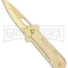 FB Frank Beltrame Gold B-Naked Folding Knife - Gold Plain -AKC Knife Shop fb frank beltrame gold b naked gld large