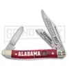 Frost Cutlery Alabama Champs Stockman Red Smooth Bone Pocket Knife -AKC Knife Shop frost cutlery alabama champs stockman red smooth bone BP 29771 jr large