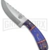 Frost Cutlery Chipaway Buck Hunter Blue Bone Fixed Blade Knife - Satin Plain -AKC Knife Shop frost cutlery chipaway buck hunter blue bone BP 25651 jr large