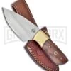 Frost Cutlery Chipaway Prairie Dog Brown Wood Fixed Blade Knife - Satin Plain -AKC Knife Shop frost cutlery chipaway prairie dog brown wood BP 25349 jr large