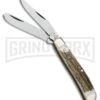 Frost Cutlery Hen & Rooster Small Trapper Stag Antler Pocket Knife -AKC Knife Shop frost cutlery hen and rooster small trapper stag antler BP 28037 jr large