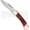 Frost Cutlery Hen & Rooster Spur Red Bone Lockback Knife -AKC Knife Shop frost cutlery hen and rooster spur lb red bone BP 25986 jr large