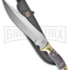 Frost Cutlery Trophy Stag Bowie Ram Horn Fixed Blade Knife - Satin Plain -AKC Knife Shop frost cutlery trophy stag bowie ram horn BP 25484 jr large