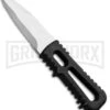 Gerber River Shorty Black Plastic Fixed Blade Dive Knife - Satin Serr -AKC Knife Shop gerber 30 000967n river shorty black large