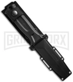 Gerber StrongArm Black Polymer Fixed Blade Knife - Black Plain -AKC Knife Shop gerber 30 001038n sheath cm large 1