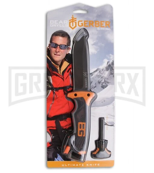 Gerber Bear Grylls Ultimate Fixed Blade Knife - Gray Plain -AKC Knife Shop gerber ultimate knife 31 001063 large