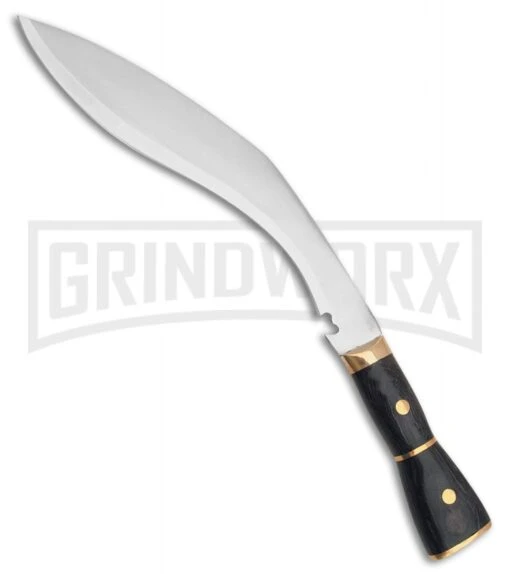 Tallen Large Raven Talon Black Kukri Fixed Blade Knife - Satin Plain -AKC Knife Shop grindworx large raven talon black kukri satin BP 28235 jr large