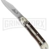 Hubertus 7" Medium Lever Lock Rosewood Automatic Knife - Satin Plain -AKC Knife Shop hubertus medium lever rosewood cm large