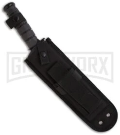 Ka-Bar Combat Black Kukri Knife Fixed Blade - Black Plain -AKC Knife Shop ka bar combat kukri 1280 sheath large