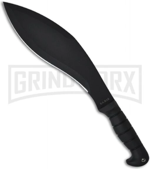 Ka-Bar Kukri Machete Fixed Blade Knife - Black Plain -AKC Knife Shop ka bar machete kukri 02 1249 large