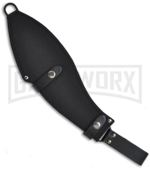 Ka-Bar Kukri Machete Fixed Blade Knife - Black Plain -AKC Knife Shop ka bar machete kukri 02 1249 sheath large