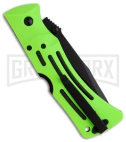 Ka-Bar Zombie Mule Green Zytel Folding Knife - Black Serr -AKC Knife Shop ka bar zombie mule folder 02 3058 back large