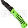 Ka-Bar Zombie Mule Green Zytel Folding Knife - Black Serr -AKC Knife Shop ka bar zombie mule folder serr 02 3059 large