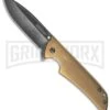 Kershaw Skyline Flytanium Bronze Titanium Folding Knife - Blackwash Plain -AKC Knife Shop kershaw fly1760bw bronze cm large