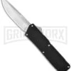 Lightning Black D/A OTF Automatic Knife - Satin Plain -AKC Knife Shop lightning black satin gx 0396 jr large