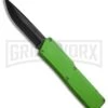 Lightning Zombie Edition Green D/A OTF Automatic Knife - Black Plain -AKC Knife Shop lightning plain green black large