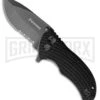 M-Tech USMC Heavy Duty Black Aluminum Manual Folding Knife - Black Serr -AKC Knife Shop m tech usmc heavy duty black alum black serr BP 28523 jr large