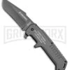 M-Tech USMC Warlord Gray Frame Lock Folding Knife - Gray Plain -AKC Knife Shop m tech usmc warlord gray fl gray BP 28520 jr large