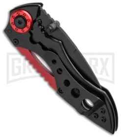 Mantis MR-1 Isosceles Frame Lock Knife - Black Plain -AKC Knife Shop mantis knives mr 1 side large