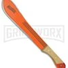 Marbles Bolo Camp Natural Wood Machete - Orange Plain -AKC Knife Shop marbles bolo camp natuarl wood machete orange plain BP 29205 jr large