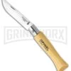 Opinel Knives No. 5 Beech Wood Folding Knife - Stainless Steel Plain -AKC Knife Shop opinel 5stainless 001072 large