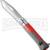 Opinel Knives No. 8 Outdoor Red Folding Knife - Stainless Steel Serr -AKC Knife Shop opinel no 08 sea mountain cm large