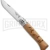 Opinel Knives No. 8 Oak Folding Knife Chamois - Stainless Steel -AKC Knife Shop opinel op 01621 oak chamois large